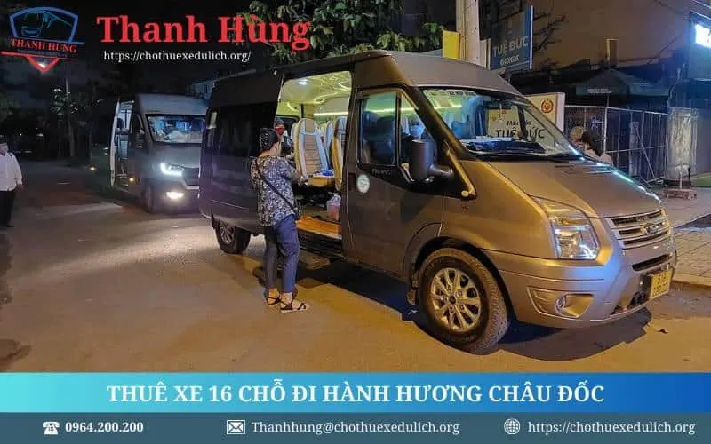 Thuê xe 16 chỗ đi Châu Đốc