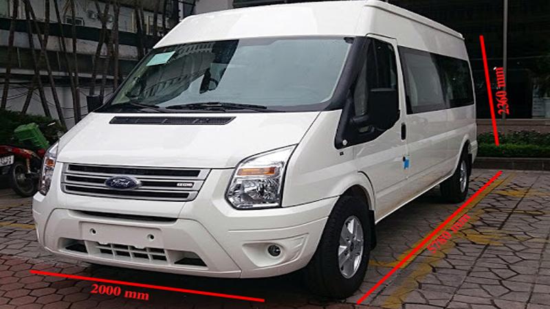 Kích thước xe Ford Transit